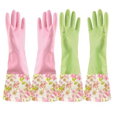 Imagem de Luvas de Látex de Borracha Impermeáveis KINGFINGER, Verde, Large