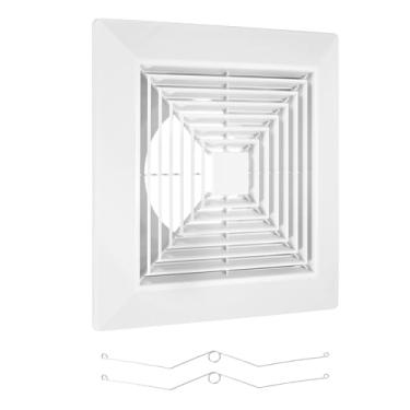 Imagem de PATIKIL Capa de exaustor de banheiro de 30 x 30 cm, grade de ventilador de plástico ABS capa de ventilação de ar condicionado com molas para ventiladores de teto ou exaustor em casa, escritório