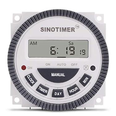 Imagem de TM619 Interruptor temporizador digital LCD Power Timer Switch semanal programável mais fino modelo 16A 1NO+1NC(TM619-1 110V)