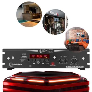 Imagem de Amplificador receiver som ambiente Fm Usb Sd bluetooth 63w - Taramps