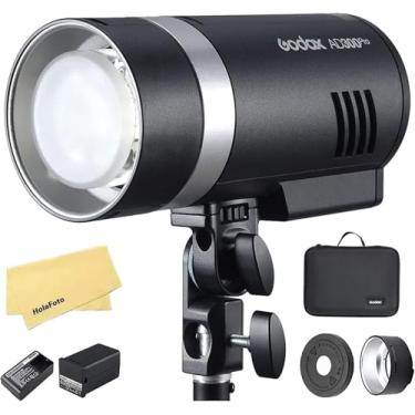 Imagem de GODOX AD300 Pro Godox AD300Pro Godox Flash for Canon Sony Nikon Fuji Olympus Panasonic Camera,TTL 2.4G HSS 1 / 8000s Outdoor Strobe with 2600mAh Lithium Battery,320 Full Power Flashes