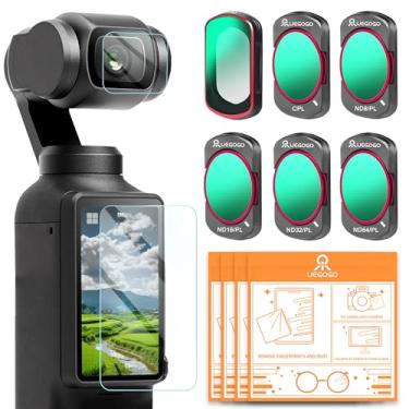 Imagem de UEGOGO Conjunto de filtros ND/PL compatível com DJI Osmo Pocket 3, pacote com 6 filtros magnéticos ND4/PL+ND8/PL+ND16/PL+ND32/PL+CPL+UV, filtros polarizadores de densidade neutra de proteção