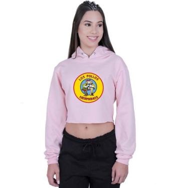 Imagem de Cropped Moletom Feminino Los Pollos Hermanos Breaking Bad - LAFRE, Ros