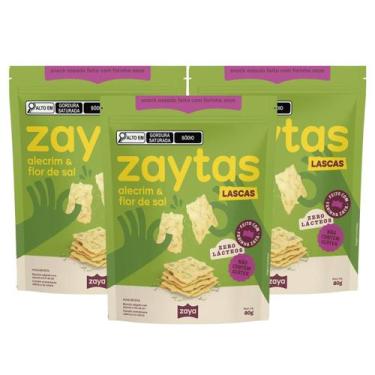 Imagem de Zaytas Alecrim e Flor de Sal Lascas Crocantes Vegana 80g, Alecrim e Fl