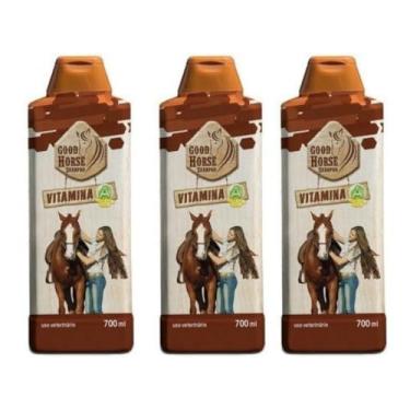 Imagem de kit 3 Shampoo Good Horse 700ml Vitamina A Cavalo Original