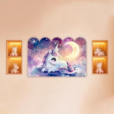 Imagem de Cabeceira de Cama Decorativa Infantil para Quarto de Meninas - Tema Unicórnio (CabCerq-0020)