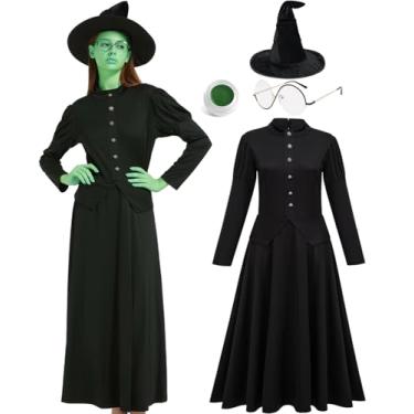 Imagem de eforpretty Adult Halloween Costumes 2025 Women Wicked Witch of the West Wizard of oz Elphaba Group Family,XXL
