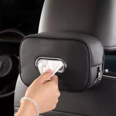 Imagem de Caixa De Lenços De Papel Para Carro Em Couro Nappa, Para Console Centr