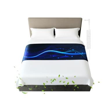 Imagem de EASYMALL Tapete de aterramento para cama de 78 cm x 99 cm, tapete de aterramento de couro PU antiderrapante para dormir melhor, colchão de aterramento com haste de aterramento, almofada de aterramento