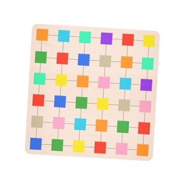 Imagem de menolana Montessori Toy Crianças Jogo de quebra-cabeça de correspondência de cores Brinquedos de aprendizagem portáteis de madeira de cores Tabuleiro de