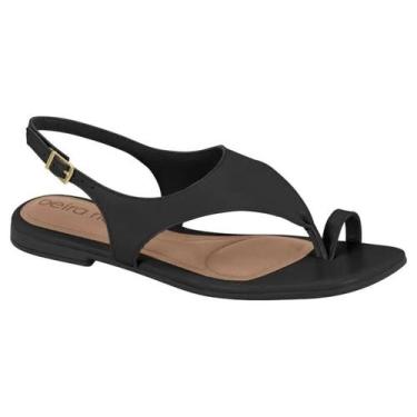 Imagem de Sandália rasteira beira rio 8560.103, Preto, 35