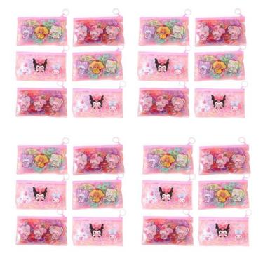 Imagem de 24 kit elastico para cabelo infantil para meninas laço acessorios cabe