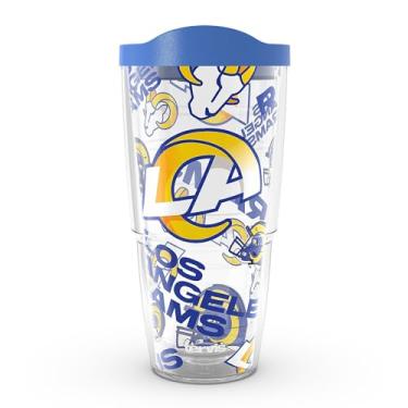 Imagem de Tervis NFL Los Angeles Rams - Copo de viagem com isolamento térmico de parede dupla feito nos EUA mantém as bebidas frias e quentes, 680 g,