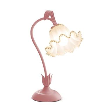 Imagem de Abajur de cabeceira Flores do Campo Quarto Romântico Cabeceira Luz Noturna Atmosfera Luminária de Mesa Decorativa com(Pink)