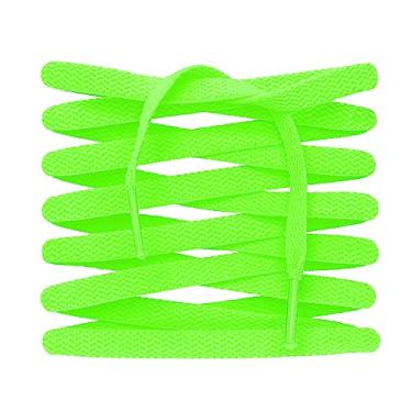 Imagem de LitLaces – Cadarços de Algodão Plano de Substituição para Air Jordan 1, 2, 3 e Tênis Atlético com Dicas, Verde, 72"/182cm