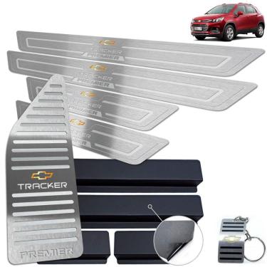 Imagem de Descanso De Pé + Soleira Tracker Premier Prata Baixo Relevo