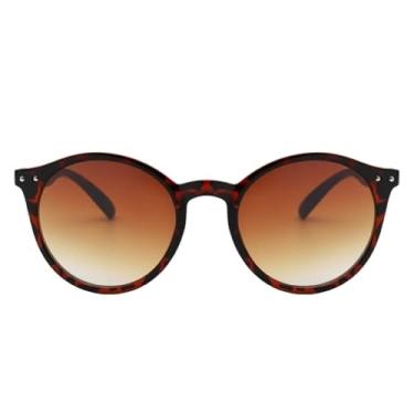 Imagem de Óculos de Sol Milan Preto Fosco Redondo Clássico Acetato Italiano Flexivel Oldstyle Retrô Vintage Blogueira SteampunK UV400 - Cacife Brand (Animal Print)