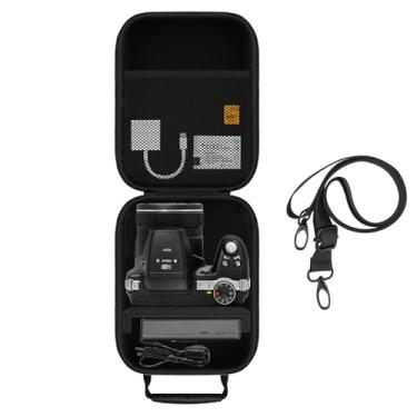 Imagem de HESPLUS Capa para câmera digital Kodak PIXPRO AZ528/AZ255/AZ405/AZ425/AZ401, bolsa protetora para câmera de viagem com alças ajustáveis - preta (somente case)