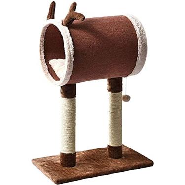 Imagem de Poste arranhador de árvore de gato torre de gato árvore de gato árvore de escalada gato arranhão torre de gato espreguiçadeira cama para dormir após escalada centro de atividades brinquedo casa gato
