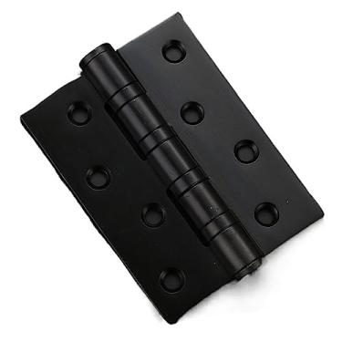 Imagem de Porta de madeira para quarto 201 dobradiça de batente dobrável porta de armário e janela silenciosa 10 cm 12,7 cm dobradiça de rolamento de aço inoxidável 1 peça (preto, 4 x 3 x 2,0)