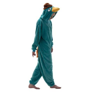 Imagem de Pijama Platypus Onesie COSUSKET, ajustado, unissex, verde para adultos