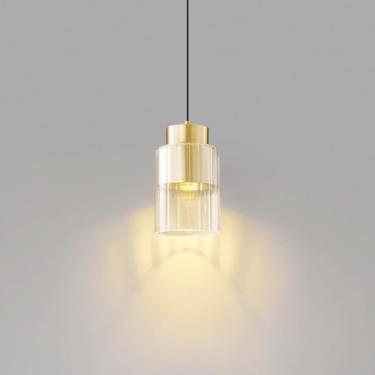 Imagem de YQSLQZZ Luminária pendente vintage de fazenda com lustre de latão de sombra de vidro, luzes de teto suspensas de cabeceira, para entrada de corredor, cozinha, ilha, sala de jantar, E27*1 luzes