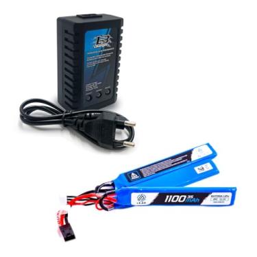 Imagem de Kit Carregador de Bateria Leão L3 Original LiPo 2S/3S + Bateria Lipo ULTRA - 11.1V/3S (3 pack) - 1100mAh - 20C/40C