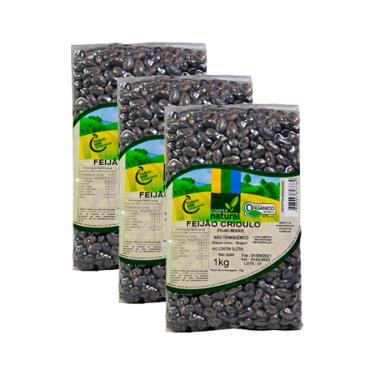 Imagem de Kit 3X: Feijão Crioulo Orgânico Coopernatural 1kg