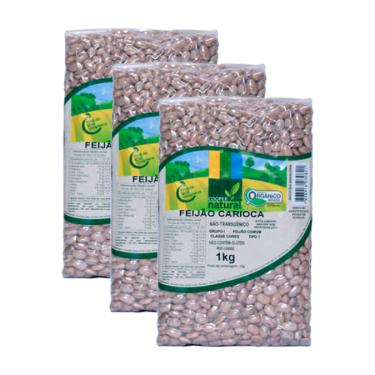 Imagem de Kit 3x: Feijão Carioca Orgânico Coopernatural 1kg