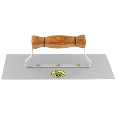 Imagem de Desempenadeira Metálica de Base Lisa Tramontina sem Dentes com Cabo de Madeira