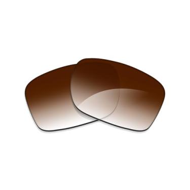 Imagem de Alphax Lentes de reposição marrom gradiente não polarizadas para óculos de sol Ray-Ban Wayfarer II RB2185 52 mm