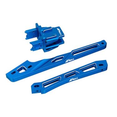 Imagem de NMNRC Alloy Center Differential Diff Mount & Front Rear Chassis Brace for Arrma 1/8 Kraton 6S 4X4 RTR V6 Series Upgrade Part Blue