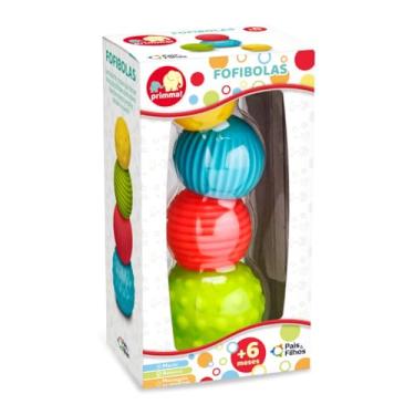 Imagem de Brinquedo Infantil de Empilhar Encaixar Educativo Fofibolas