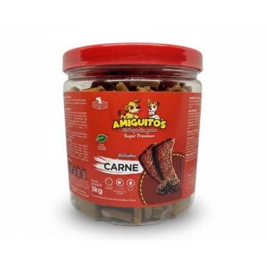 Imagem de Petisco Para Cães Todas as Raças 1kg Amiguitos Pet Bifinho Premium (1kg, Carne)