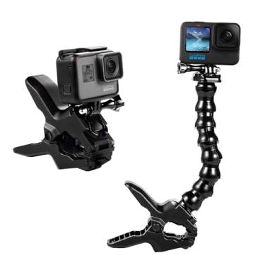 Imagem de Jaws Flex Clamp Mount Suporte pescoço de ganso para GoPro Hero 13 Hero 12 Hero 11 Hero 10 Hero 9 Hero 8 Hero 7 Hero 6 Hero 5 Hero 4 Session Hero 3+ Hero 3 EK7000 DJI osmo Arlo Câmera de ação