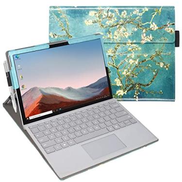 Imagem de ACdream Capa para Microsoft Surface Pro 7 Plus/Pro 7, capa protetora resistente de couro PU premium, compatível com teclado tipo capa, Blossom