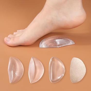 Imagem de 1 par de palmilha de silicone para antepé e arco, antiderrapante, respirável, gel respirável, suporte de alívio de pressão para salto alto, viagens de escritório, A1