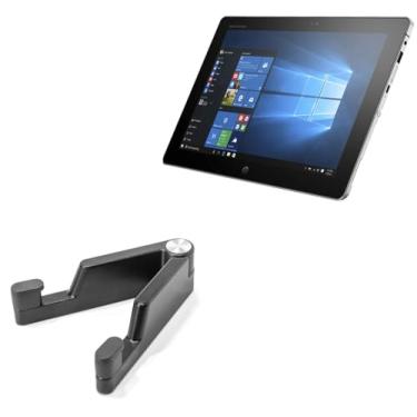Imagem de BoxWave Suporte e suporte compatível com tablet HP Elite x2 1012 G1 - SoloStand de alumínio para mesa, portátil, mãos livres ajustáveis com pés de borracha - Preto