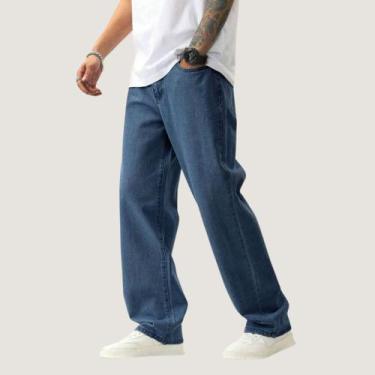 Imagem de Calça Balão Calca Jeans Masculina Bag Boca Larga Streetwear - NoBrand,