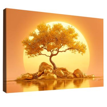 Imagem de Quadro Decorativo Árvore da Vida Pôr do Sol