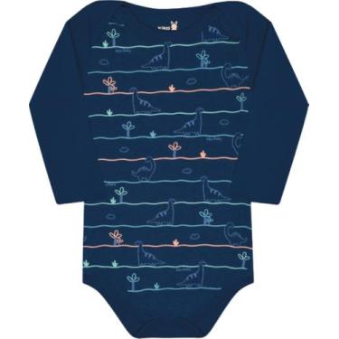 Imagem de Body manga longa bebe 13585 kiko e kika - Kiko baby, Marinho, P