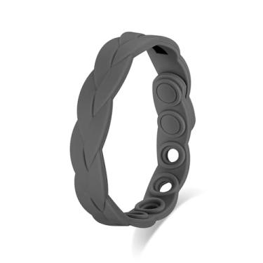 Imagem de Metzm Pulseira de silicone ajustável para homens, mulheres, à prova d'água, pulseiras de silicone para eventos, surfista náutico, esportes, pulseiras de borracha para pulseiras, joias e presentes, One