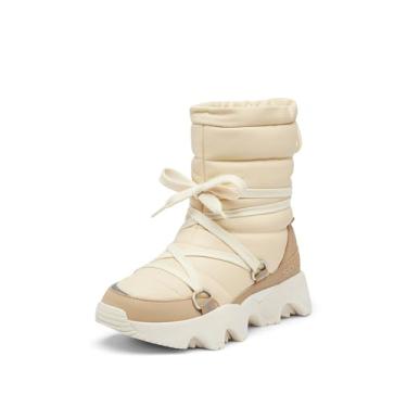 Imagem de Sorel Bota feminina Kinetic Impact Nxt impermeável para neve, Branco (Honey White), Dusty Tan, 40