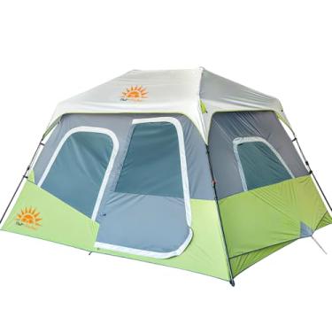 Imagem de Barraca Pop-Up Instantânea 6 Pessoas, 2 Divisões, Ideal para Car Camping e Acampamento em Família com Bolsos Organizadores.