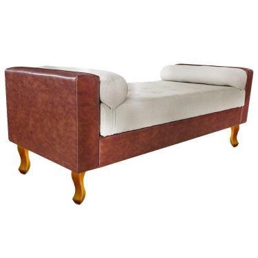 Imagem de Recamier Félix King Size 195cm Corano Nozes e Linho Bege