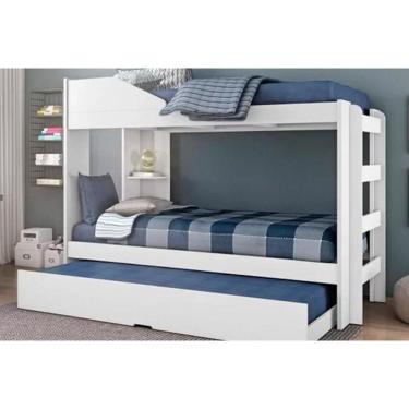 Imagem de Colchão Physical Ortobom (3un) + Beliche Indy C- Auxiliar Cinamomo-off White