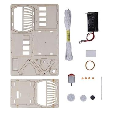 Imagem de TOPINCN Teleférico Turístico de Madeira DIY, Kit de Brinquedos para Experimentos Científicos Com Motor Elétrico para Crianças, Conjunto de Artesanato Em Madeira (Teleférico turístico de madeira faça