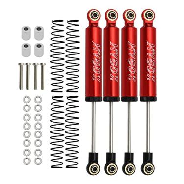 Imagem de 4pcs RC Shocks Absorber,RC Shock Absorber Set,RC Car Built-in Spring 70/80/90/100/110mm Shock Absorber Damper for 1/10 RC Crawler Axial SCX10 ii RBX10 Wraith TRX-4 MST Redcat (Red, 110mm 4pcs)