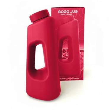 Imagem de Mictório masculino moderno elegante com tampa de rosca à prova de vazamento grande (1,2 g) capacidade - mictórios portáteis à prova de odor para caminhoneiro, emergência noturna, caça, ao ar livre