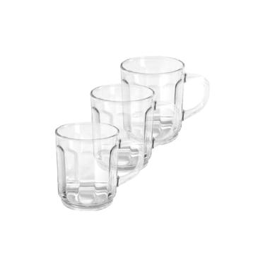 Imagem de Conjunto de 6 Canecas de Vidro Carmine,Xícaras e Canecas de Café, Transparente, Uso Doméstico